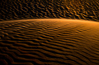 Light sculpture in the sand dunes